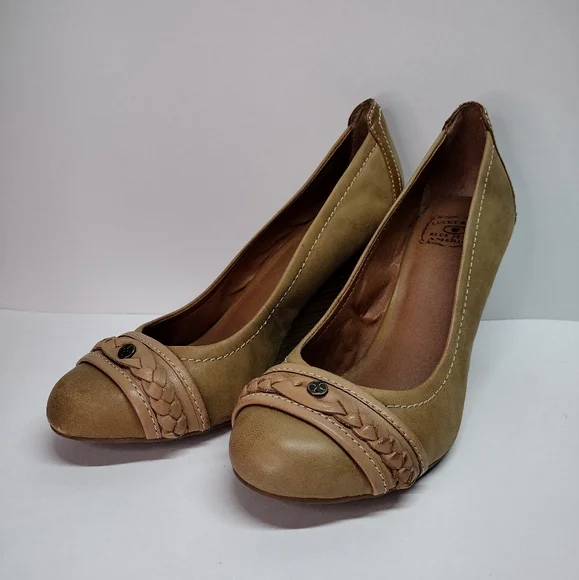 Lucky Brand "Grace" leather wedges shoes size 10M - Picture 4 of 11